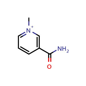 Chemical structure of 1-methylpyridin-1-ium-3-carboxamide , CAS 3106-60-3, AChemBlock AD273321