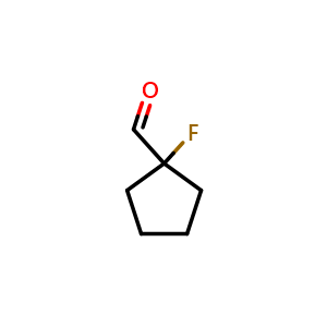 Chemical structure of 1-Fluoro-cyclopentanecarbaldehyde , CAS 1262399-89-2, AChemBlock AD273327
