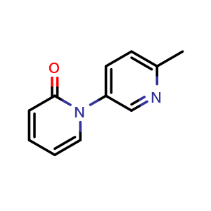Chemical structure of 1-(6-methylpyridin-3-yl)-1,2-dihydropyridin-2-one , AChemBlock AD273341