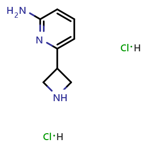 Chemical structure of 6-(Azetidin-3-yl)pyridin-2-amine dihydrochloride , AChemBlock AD273358