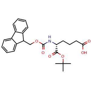 Chemical structure of (R)-5-(Fmoc-amino)-6-(tert-butoxy)-6-oxohexanoic acid , AChemBlock AD273365