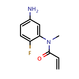 Chemical structure of N-(5-Amino-2-fluorophenyl)-N-methylacrylamide , CAS 1706432-00-9, AChemBlock AD273381
