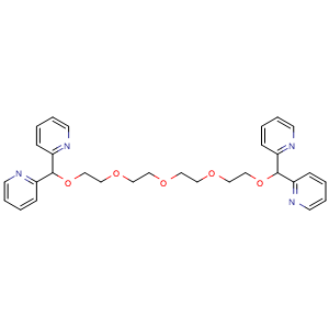 Chemical structure of 1,1,15,15-Tetra(2-pyridyl)-2,5,8,11,14-pentaoxapentadecane , AChemBlock AD273383