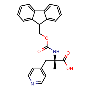Chemical structure of Fmoc-α-Me-3-(4-pyridyl)-L-alanine , AChemBlock AD273384