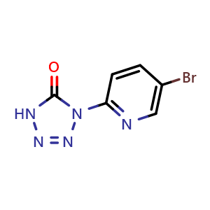 Chemical structure of 1-(5-Bromopyridin-2-yl)-1H-tetrazol-5(4H)-one , AChemBlock AD273407
