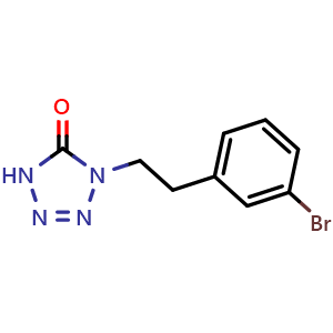Chemical structure of 1-(3-Bromophenethyl)-1H-tetrazol-5(4H)-one , AChemBlock AD273412