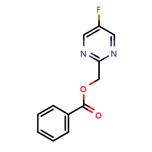 Chemical structure of (5-Fluoro-2-pyrimidinyl)methyl benzoate , AChemBlock AD273416