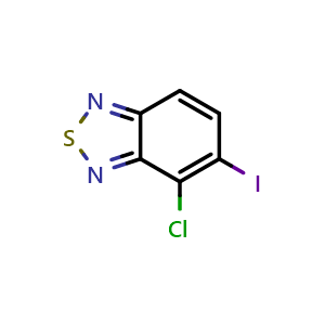 Chemical structure of 4-Chloro-5-iodobenzo[c][1,2,5]thiadiazole , AChemBlock AD273426