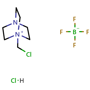 Chemical structure of 1-(Chloromethyl)-1,4-diazabicyclo[2.2.2]octan-1-ium tetrafluoroborate hydrochloride , AChemBlock AD273433