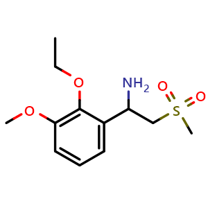 Chemical structure of 1-(2-Ethoxy-3-methoxyphenyl)-2-(methylsulfonyl)ethanamine , AChemBlock AD273453