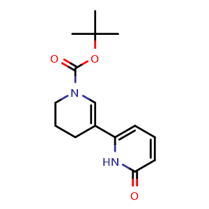 Chemical structure of tert-Butyl 6-oxo-1,5',6,6'-tetrahydro-[2,3'-bipyridine]-1'(4'H)-carboxylate , AChemBlock AD273460