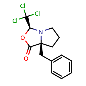 (3S,7aS)-7a-Benzyl-3-(trichloromethyl)tetrahydro-1H,3H-pyrrolo[1,2-c]oxazol-1-one