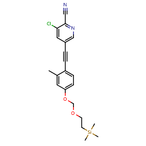 3-Chloro-5-((2-methyl-4-((2-(trimethylsilyl)ethoxy)methoxy)phenyl)ethynyl)picolinonitrile