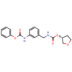 Chemical structure of (R)-Tetrahydrofuran-3-yl (3-((phenoxycarbonyl)amino)benzyl)carbamate , AChemBlock AD273489