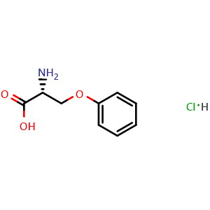 Chemical structure of O-Phenyl-D-serine hydrochloride , AChemBlock AD273520