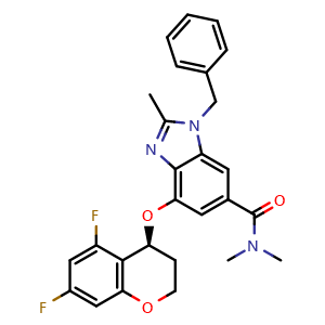 (S)-1-Benzyl-4-((5,7-difluorochroman-4-yl)oxy)-N,N,2-trimethyl-1H-benzo[d]imidazole-6-carboxamide