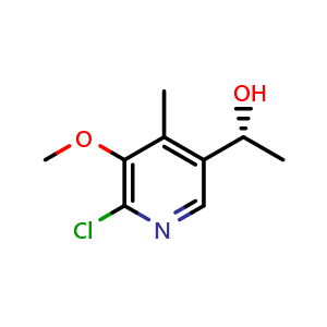 Chemical structure of (R)-1-(6-Chloro-5-methoxy-4-methylpyridin-3-yl)ethanol , AChemBlock AD273540