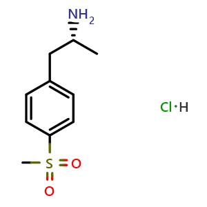 Chemical structure of (R)-1-(4-(methylsulfonyl)phenyl)propan-2-amine hydrochloride , AChemBlock AD273550