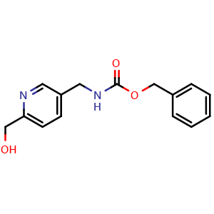 Chemical structure of Benzyl N-{[6-(hydroxymethyl)pyridin-3-yl]methyl}carbamate , AChemBlock AD273553