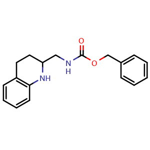 Chemical structure of Benzyl N-[(1,2,3,4-tetrahydroquinolin-2-yl)methyl]carbamate , AChemBlock AD273569