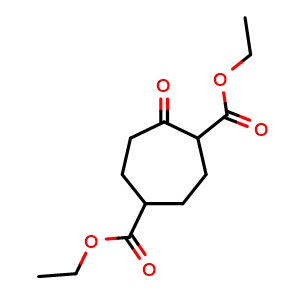 Chemical structure of Diethyl 5-oxocycloheptane-1,4-dicarboxylate , AChemBlock AD273581