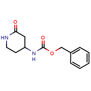 Chemical structure of Benzyl (2-oxopiperidin-4-yl)carbamate , AChemBlock AD273582