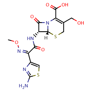 Chemical structure of Desacetylcefotaxime , CAS 66340-28-1, AChemBlock AD273597