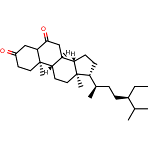 Chemical structure of Stigmastane-3,6-dione , CAS 22149-69-5, AChemBlock AD273615