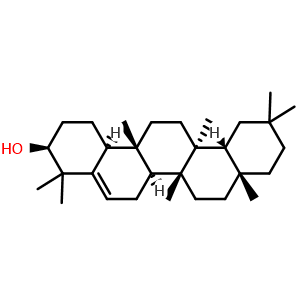 Chemical structure of 5-Glutinen-3beta-ol , CAS 545-24-4, AChemBlock AD273633
