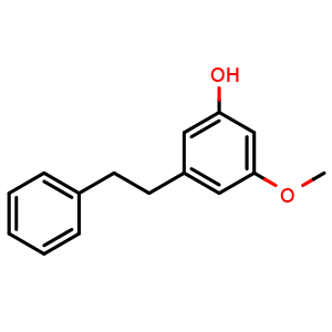 Chemical structure of 3-Hydroxy-5-methoxybibenzyl , CAS 17635-59-5, AChemBlock AD273651