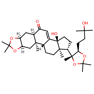Chemical structure of Ecdysterone 2,3:20,22-diacetonide , CAS 22798-98-7, AChemBlock AD273666