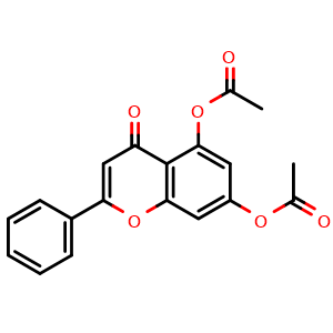 Chemical structure of 5,7-Diacetoxyflavone , CAS 6665-78-7, AChemBlock AD273670