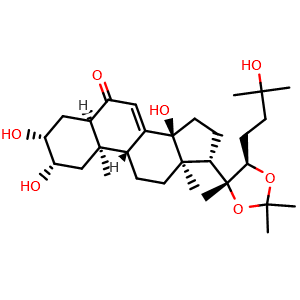 Chemical structure of Ecdysterone 20,22-monoacetonide , CAS 22798-96-5, AChemBlock AD273671