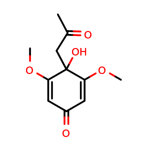 Chemical structure of 2,6-Dimethoxy-1-acetonylquinol , CAS 2215-96-5, AChemBlock AD273679