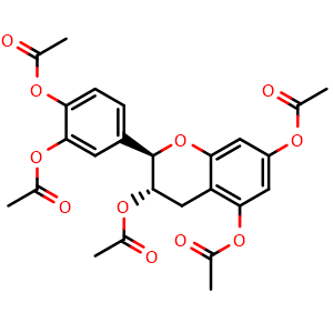 Chemical structure of Catechin pentaacetate , CAS 16198-01-9, AChemBlock AD273686