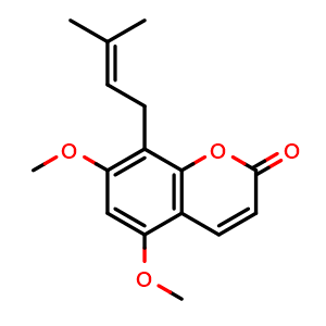 Chemical structure of Coumurrayin , CAS 17245-25-9, AChemBlock AD273692