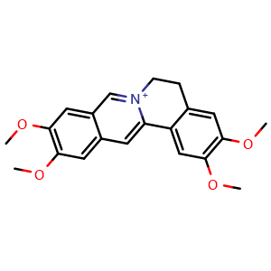 Chemical structure of Pseudopalmatine , CAS 19716-66-6, AChemBlock AD273733