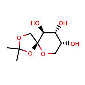 Chemical structure of 1,2-O-Isopropylidene-beta-D-fructopyranose , CAS 66900-93-4, AChemBlock AD273774