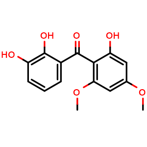 Chemical structure of 2,2',3'-Trihydroxy-4,6-dimethoxybenzophenone , CAS 219861-73-1, AChemBlock AD273793