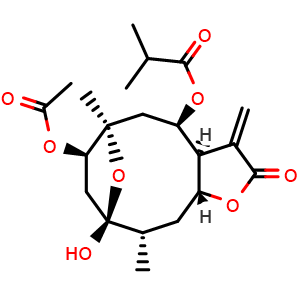 Chemical structure of 1-Acetyltagitinin A , CAS 60547-63-9, AChemBlock AD273802