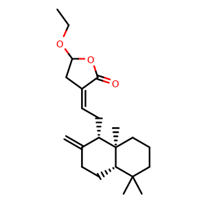 Chemical structure of Coronarin D ethyl ether , CAS 138965-89-6, AChemBlock AD273815