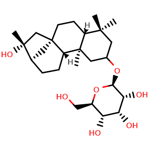 Chemical structure of 2,16-Kauranediol 2-O-beta-D-allopyranoside , CAS 474893-07-7, AChemBlock AD273818