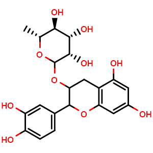Chemical structure of Catechin 3-rhamnoside , CAS 103630-03-1, AChemBlock AD273820