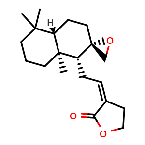 Chemical structure of Galanolactone , CAS 115753-79-2, AChemBlock AD273837