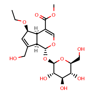 Chemical structure of 6-Ethoxygeniposide , CAS 1264496-61-8, AChemBlock AD273847