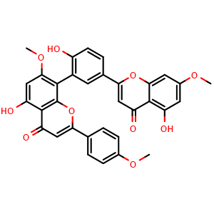 Chemical structure of Heveaflavone , CAS 23132-13-0, AChemBlock AD273850
