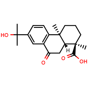 Chemical structure of 15-Hydroxy-7-oxodehydroabietic acid , CAS 95416-25-4, AChemBlock AD273857