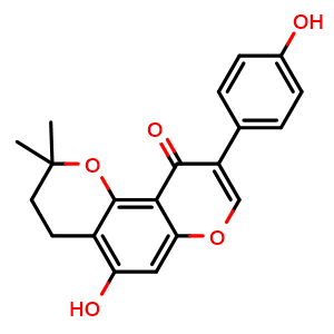 Chemical structure of alpha-Isowighteone , CAS 65388-03-6, AChemBlock AD273884