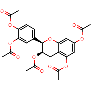 Chemical structure of Epicatechin pentaacetate , CAS 20194-41-6, AChemBlock AD273902