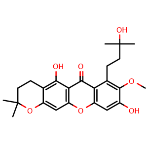 Chemical structure of 3-Isomangostin hydrate , CAS 26063-96-7, AChemBlock AD273906